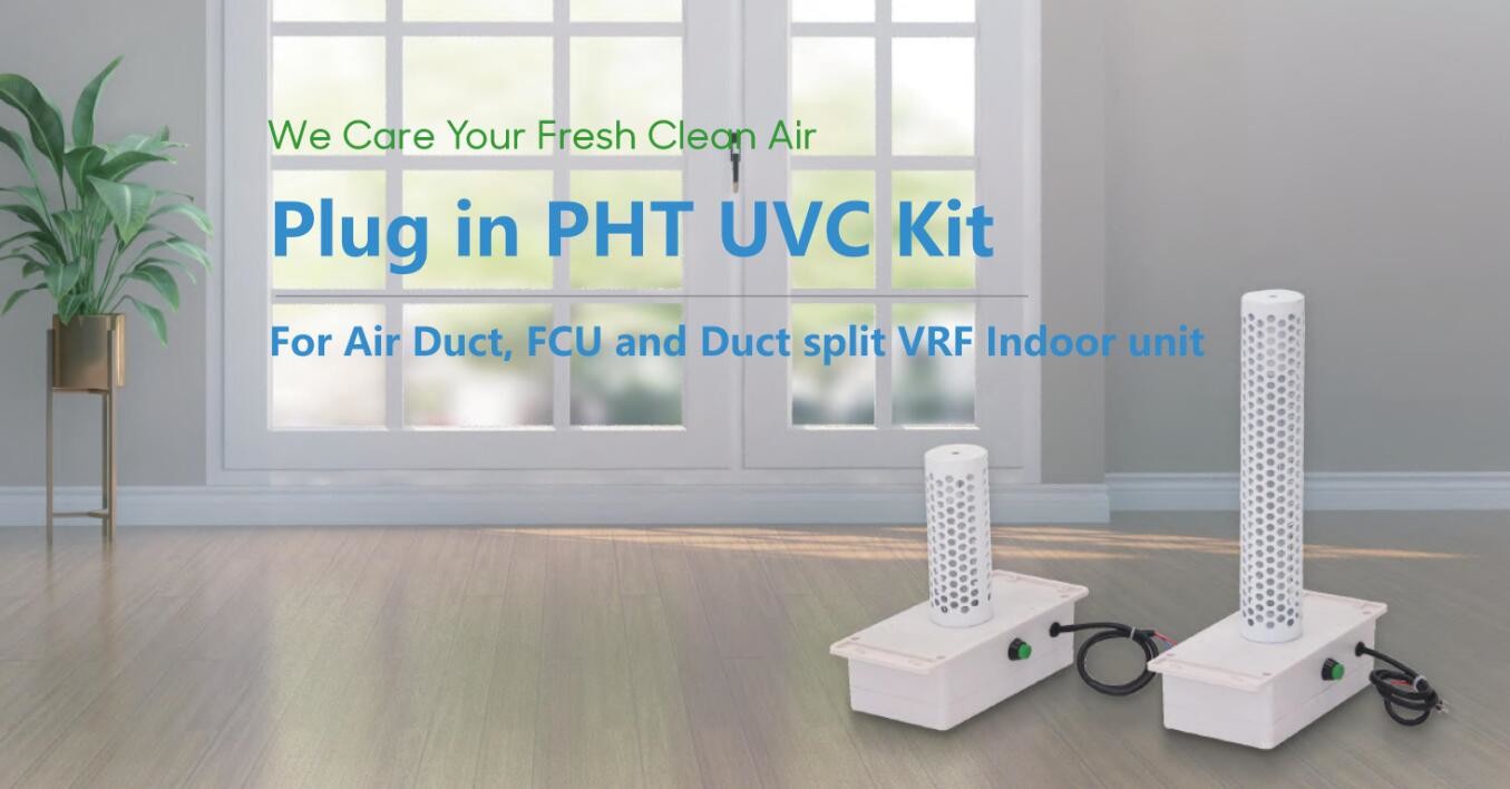 Plug in PHT UV Lamp air sterlizer for fan coil units, Rooftop units ducts or AHU System ducts to fight with covid-19