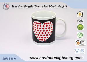 Wholesale Pixel Heart Heat Changing Mug , Porcelain Color Temperature Change Mug from china suppliers