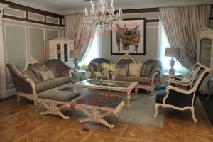 Wholesale French-type Furniture made by Wooden Carving Frame with Upholstery Sofa Set from china suppliers