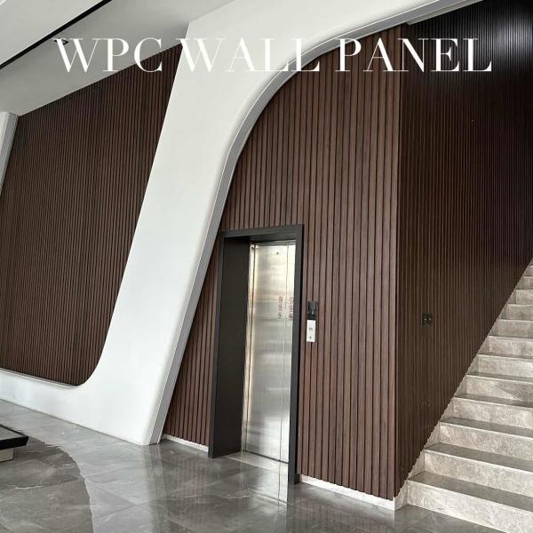 UTO Wpc Pvc Decorative Interior Wall Covering Plastic Cladding WPC Wood Wall Panel