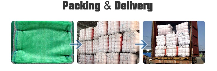 Onion Packing Sacks Durable Net Mesh Fruit Bag Single Raschel Mesh Bags HDPE