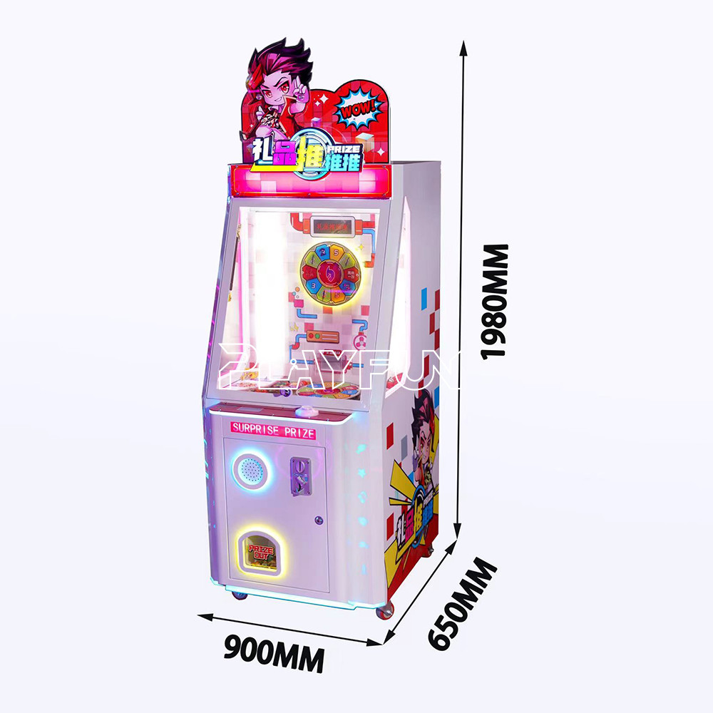 Coin Pusher Operated Arcade Family Entertainment Leg Prize Gift Pusher Game Machine for Amusement Park