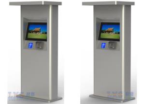 Wholesale Semi Outdoor Card Payment Touch Screen Free Standing Stainless Steel Kiosk Self Service from china suppliers