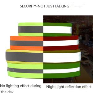 Wholesale Colorful Elastic Reflective Webbing Strips Sew On Clothing For Safety Warning from china suppliers