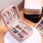Recyclable PU Leather 115x110x60mm Jewelry Carrying Case For Earring
