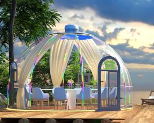 Wholesale Modern Luxury Prefabricated Modular Green Houses Hurricane-Proof PC Dome Tent for Resort Villa Capsule Dome Design from china suppliers