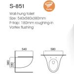 Bathroom Wall Hung Ceramic Sanitary Toilet With UF Toilet Seat