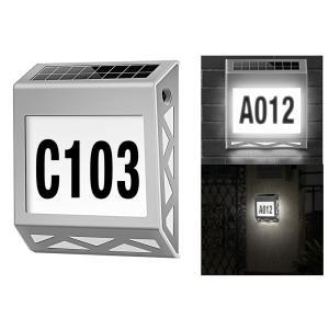 Wholesale DC 4V Outdoor Solar House Number LED Door Sings Wall Stainless Steel 500mAh from china suppliers