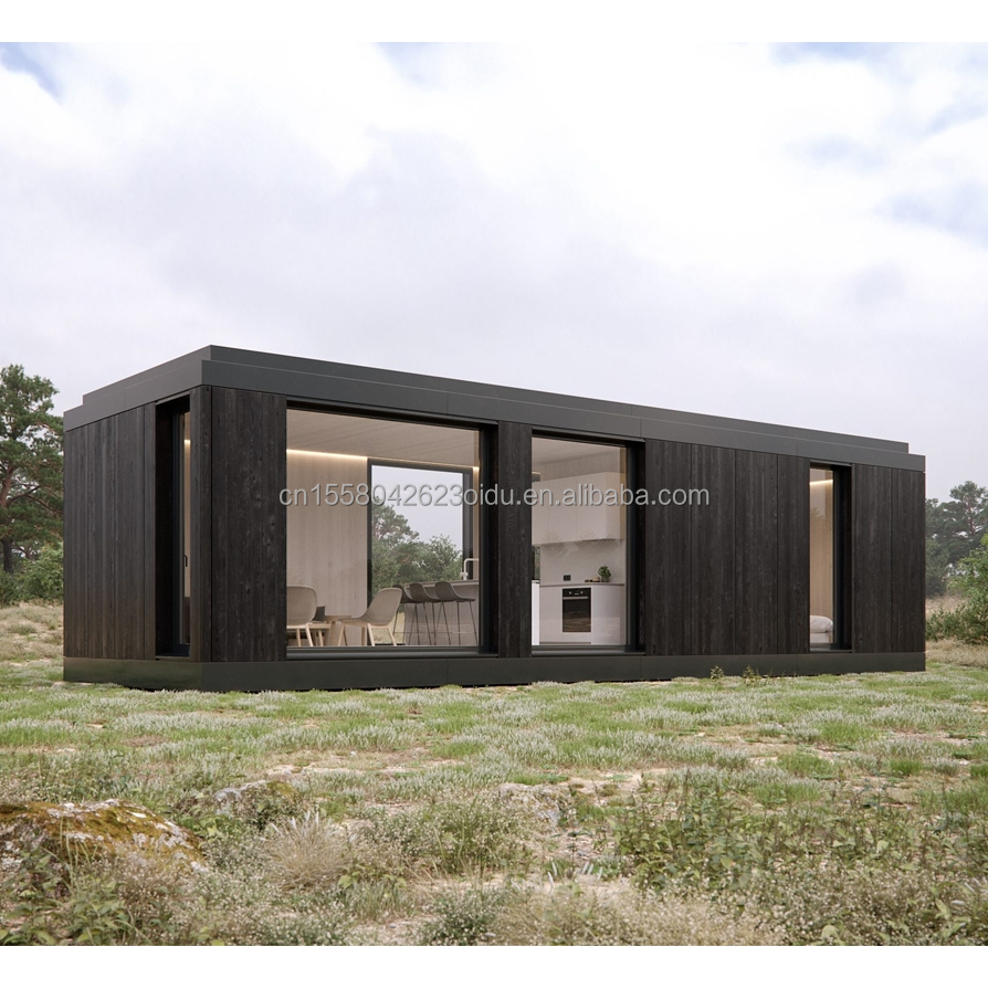 20ft 40ft Quick Assembly Container for Temporary Office Hotel Wooden Houses from Steel Frame Galvanized Steel Bending 180g