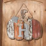 Pumpkin Shape Thanksgiving Wooden Plank Plaque , MDF Wood Plank Wall Art