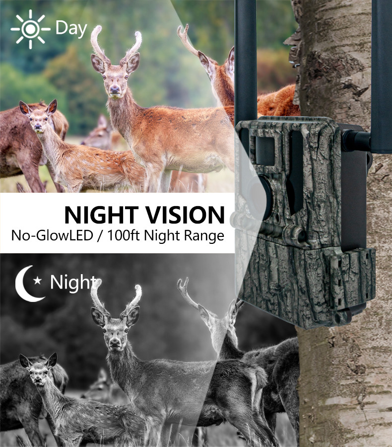 New High-End 2K/30fps Dual Antenna 4G LTE Photo and Video Long Range, Long Standby Remote Control Tracking Camera