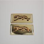 Gold Plated Latest Iron Material Metal Shoelace Charm Leopard Logo Metal Shoe