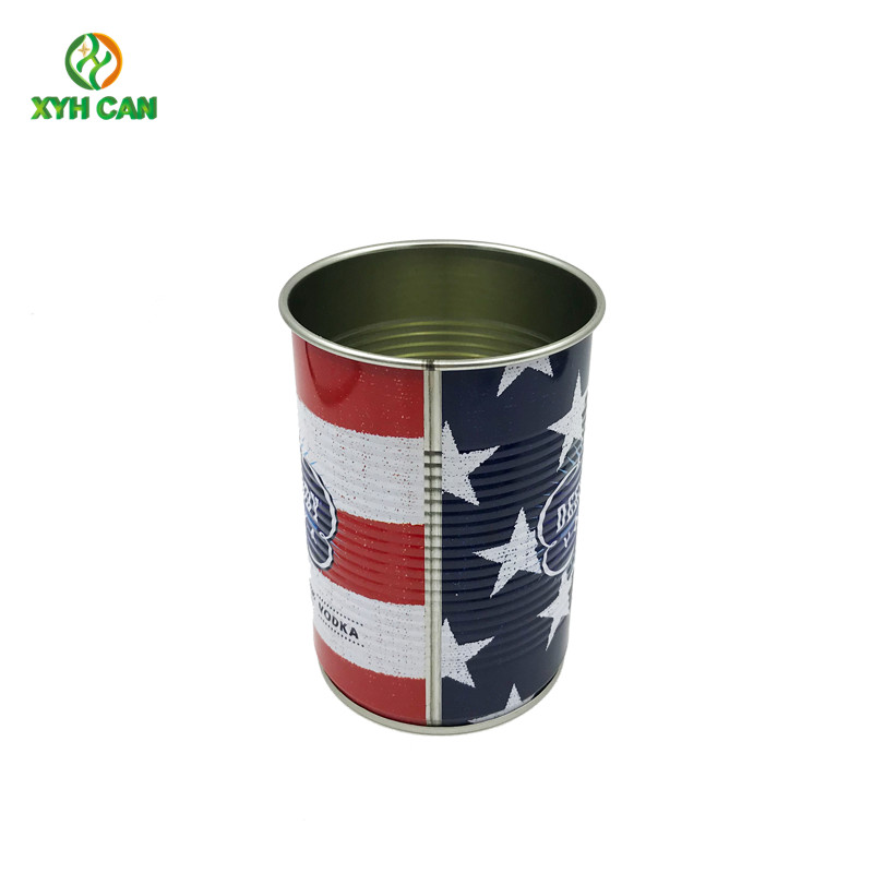 Alcohol Tin Can Vodka Packaging CMYK Printing 500ml Water Tin Cup