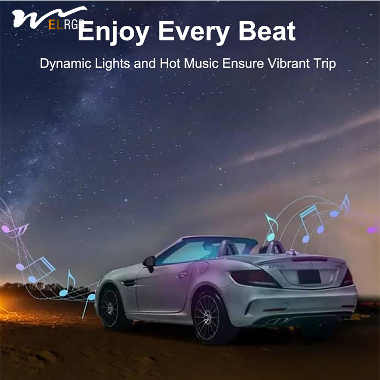 LED Car Strip Lights Multicolor Interior Lighting Kit 16 Million Colors 5 in 1 APP
