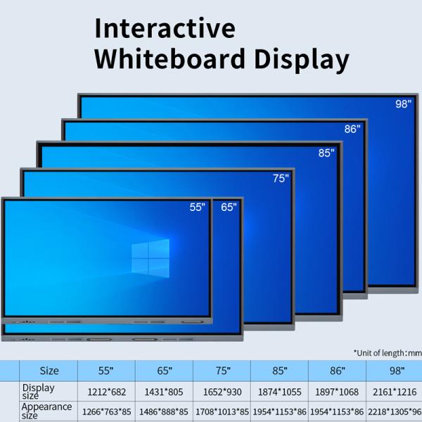 65/75/86 Inch Finger Multi Touch Screen Smart LCD Display All-in-One Teaching Board Electronic Interactive Board Conference Machine