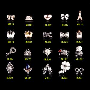 Wholesale Hot NEW Wholesale Alloy Jewelry 3D Nail Art Jewelry Nail rhinestones Sticker Supplier Number ML814-833 from china suppliers