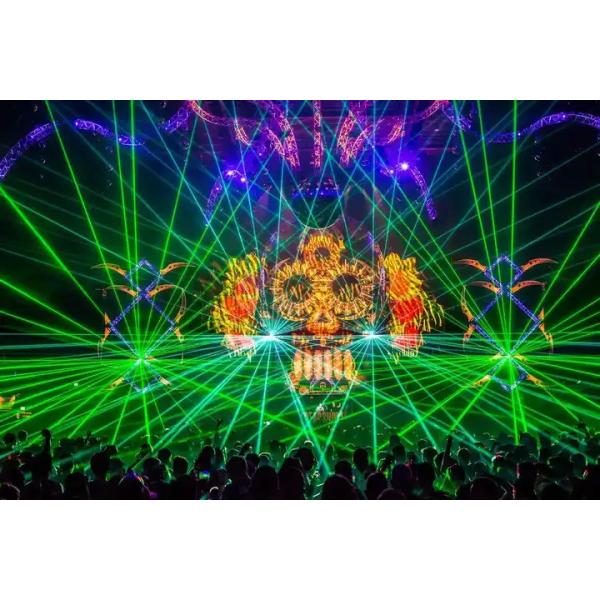 1.5W RGB Animation Laser Light 3D Laser Projector 30 Kpps For Dj Disco Lazer