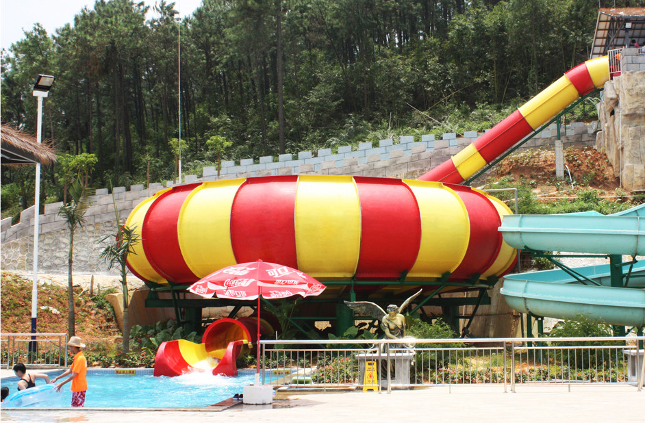 Water Playground Equipment Fiberglass Water Slides / Super Bowl Water Slide for Theme Park