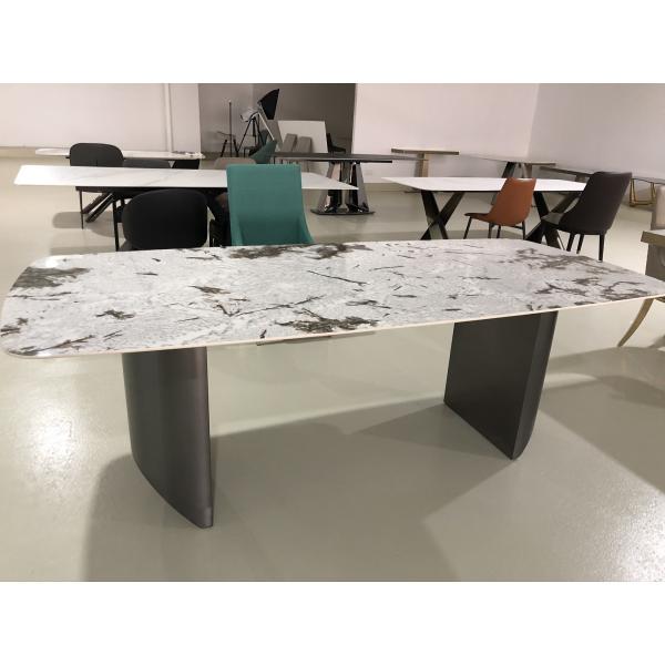 Luxury home furniture dining room design marble top dining table set with 6 8 10 seaters