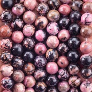 Wholesale 8mm Black Stripe Rhodocrosite Gemstone Beads Healing Crystal Stone Beads For Jewelry Making from china suppliers