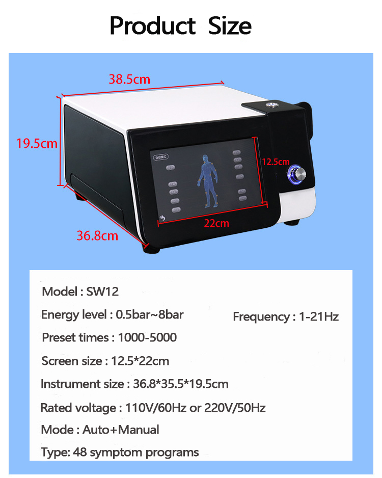 Body Pain Extracorporeal Shockwave Therapy Machine For ED Erectile Dysfunction