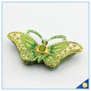 Wholesale Animal Shape Butterfly Trinket Box Metal Jewelry Box Car Decoration SCJ591 from china suppliers