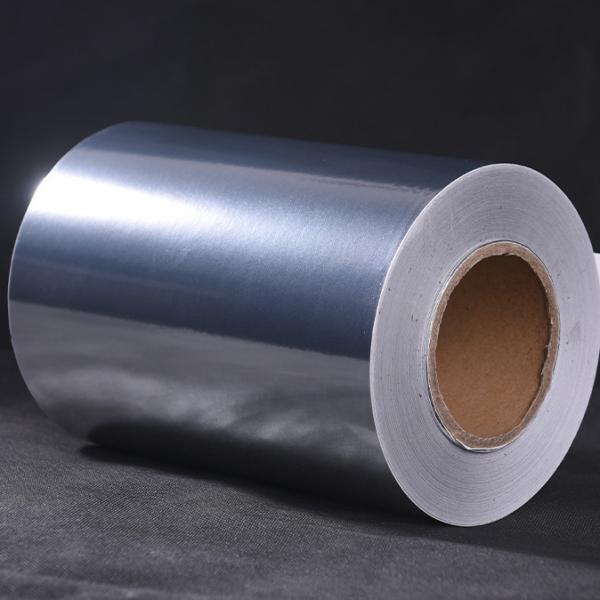 WG4615 Mentalized Bright Silver PP Film Adhesive Label Material with clear PET