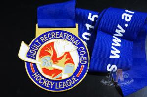 Wholesale Baseball Or Hockey Dancing Custom Sports Medals For Canada With Printed Ribbon from china suppliers