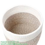 storage Basket Decorative Rope Basket Wooden Bead Decoration For Blankets,Toys