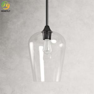 Wholesale Clear Goblet Shape Glass Pendant Light Modern Indoor E26 Bulb Base from china suppliers