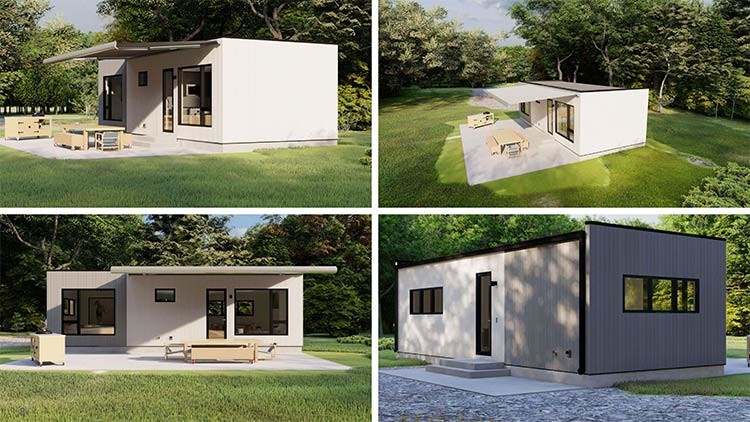 Prefab Garden Studio Light Steel Space A Frame Tiny Homes Portable Kit Homes