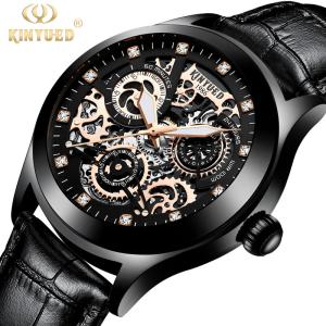 Wholesale KINYUED new design automatic watch movement stainless steel mechanical watch gold watch luxury reloj wristwatches from china suppliers