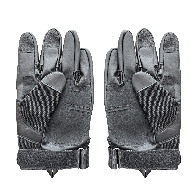 Flame-Retardant Black Full Finger Training Gloves for Customization and Protection