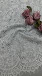 Polyester Viscose Cotton Spandex White 100% Embroidered Lace Fabric