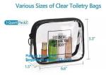 Fashion Black Shaving Kit Travel Wash Bag Organizer PVC Waterproof Portable Gym