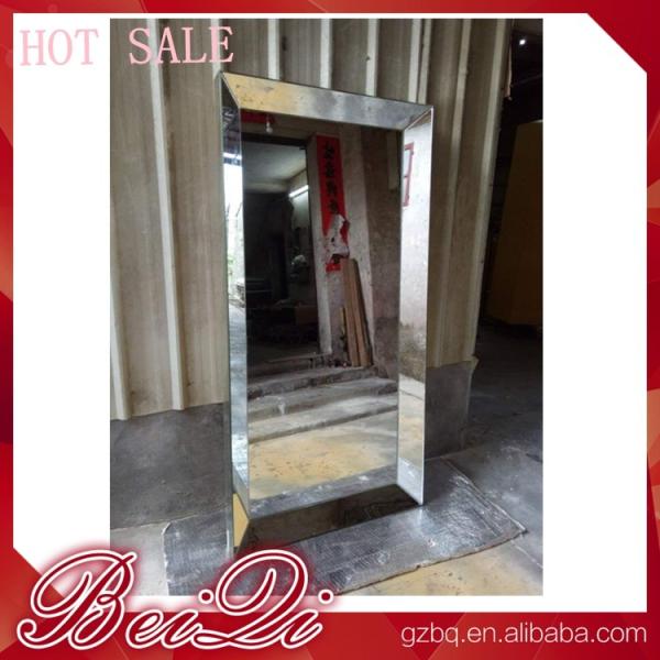 Stainless steel mirror salon furniture hairdresser wall mounted white modern