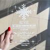 Wholesale Silk Screen Snowflake Wedding Invitations , Acrylic Wedding Invitations from china suppliers