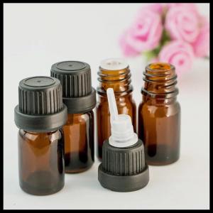 Wholesale 10ml Brown Essential Oil Glass Bottles With Anti Theft Black Head Inner Plug from china suppliers