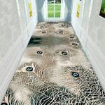 Hotel Corridor Commercial Floor Mat 1.6m*50m 3D Printing Long Hallway Runners