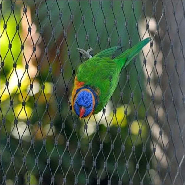 70% Opening Area Zoo Ferrule Wire Rope Mesh For Corrosion Resistant Applications