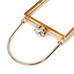 ODM OEM Clamshell Clutch Frames Box Wearproof Rose Gold For Luggage Wallet