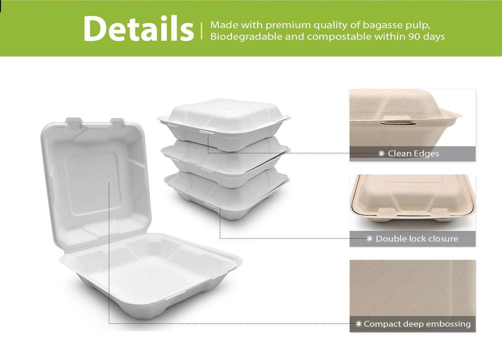 PFAS Free Biodegradable Sugarcane Bagasse Bowls Disposable Soup and Salad Bowls 8oz to 32oz