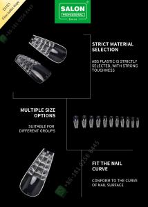 Wholesale Glass Ladder Shape Highly Traceless Nail Pieces Half Cover False Nail Tips for Nail Art Salon from china suppliers