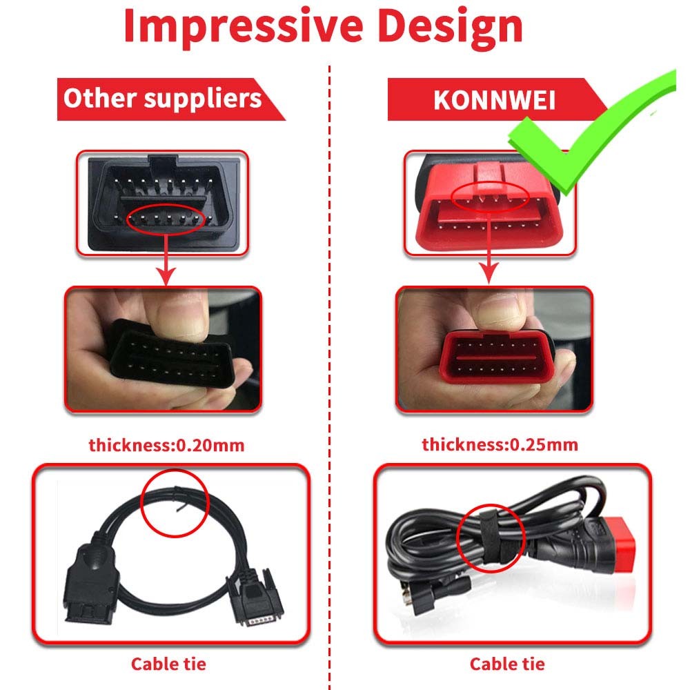 Konnwei Battery Voltage Tester Automotive Battery Testing Equipment With Printer