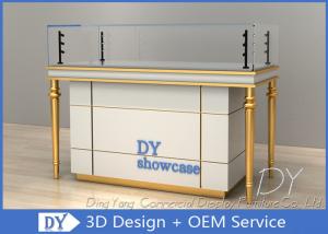 Wholesale Lockable Glass Store Jewelry Display Cases With LED Pole Lights / Jewellery Shop Showcase from china suppliers