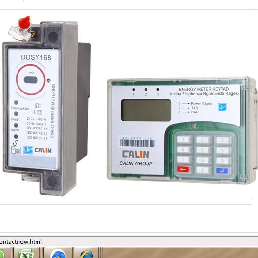 Keypad Prepaid Electricity Meter RF Communication 35mm Din Rail Remotely
