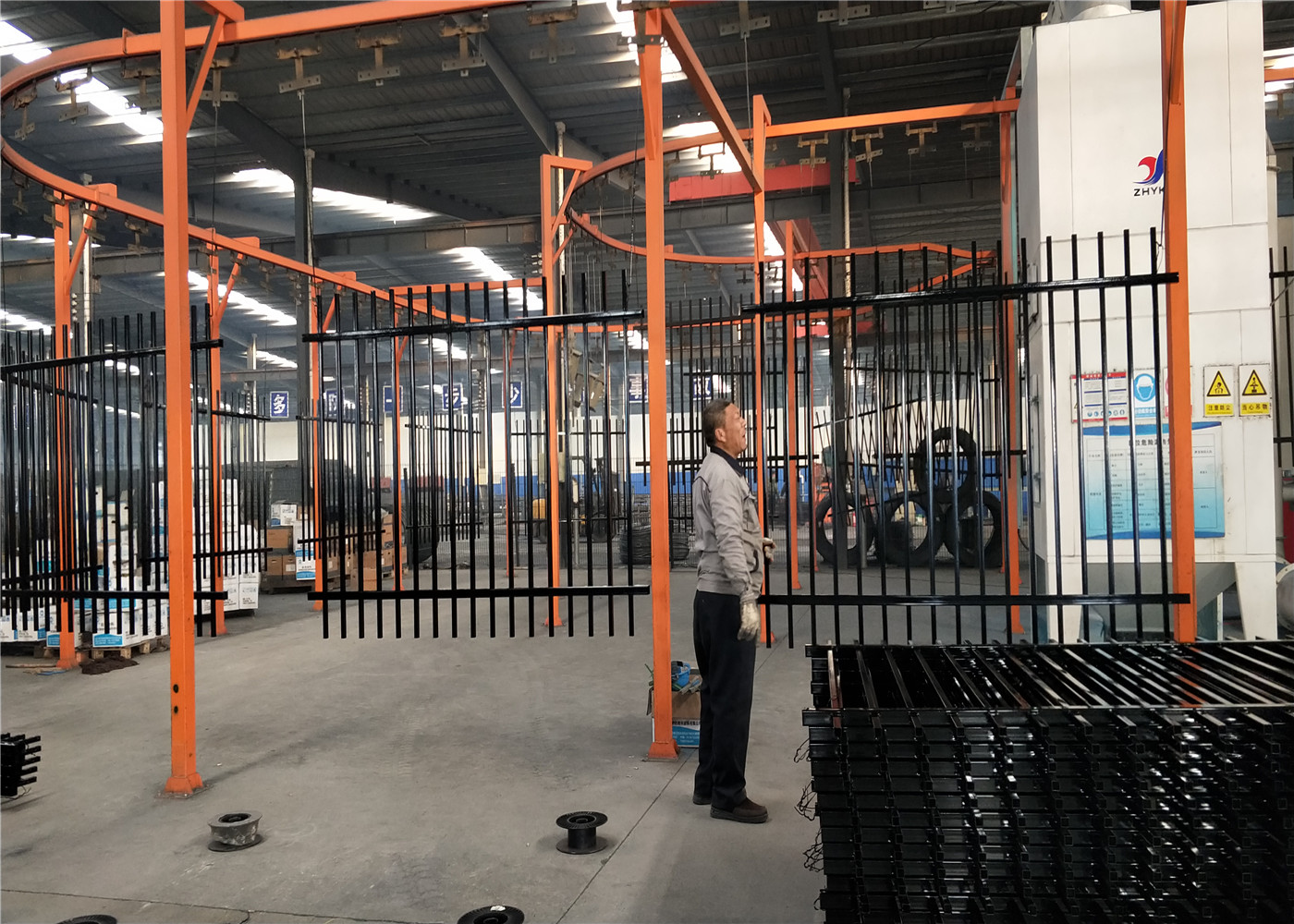 Decorative Euro Steel Fence Tubular Q235 1800mm x 2950mm 25mm square pipes Stain Interpon Powder