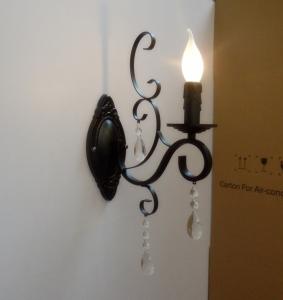 Wholesale Candle Light Metal Crystal Wall Lamps Single Head E14 Bulb led wall sconces (WH-VR-100) from china suppliers