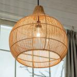 Vintage Rattan Pendant Lights Hand-woven Rattan Hanging Lamp Lights for Living