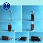 580ml Square PET Plastic Jar For Food Airtight Wide Mouth Empty Aluminum Screw